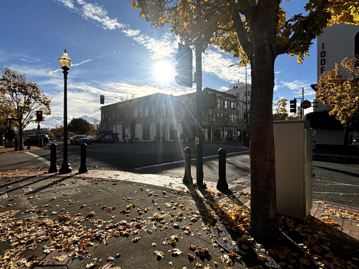 A chilly Autumn afternoon on the corner of Georgia and Marin in Downtown Vallejo.