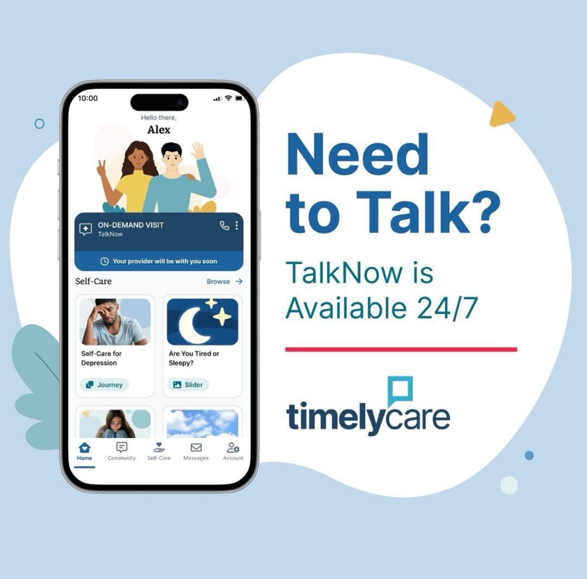 Image courtesy of Timelycare and @solano_studentsupport