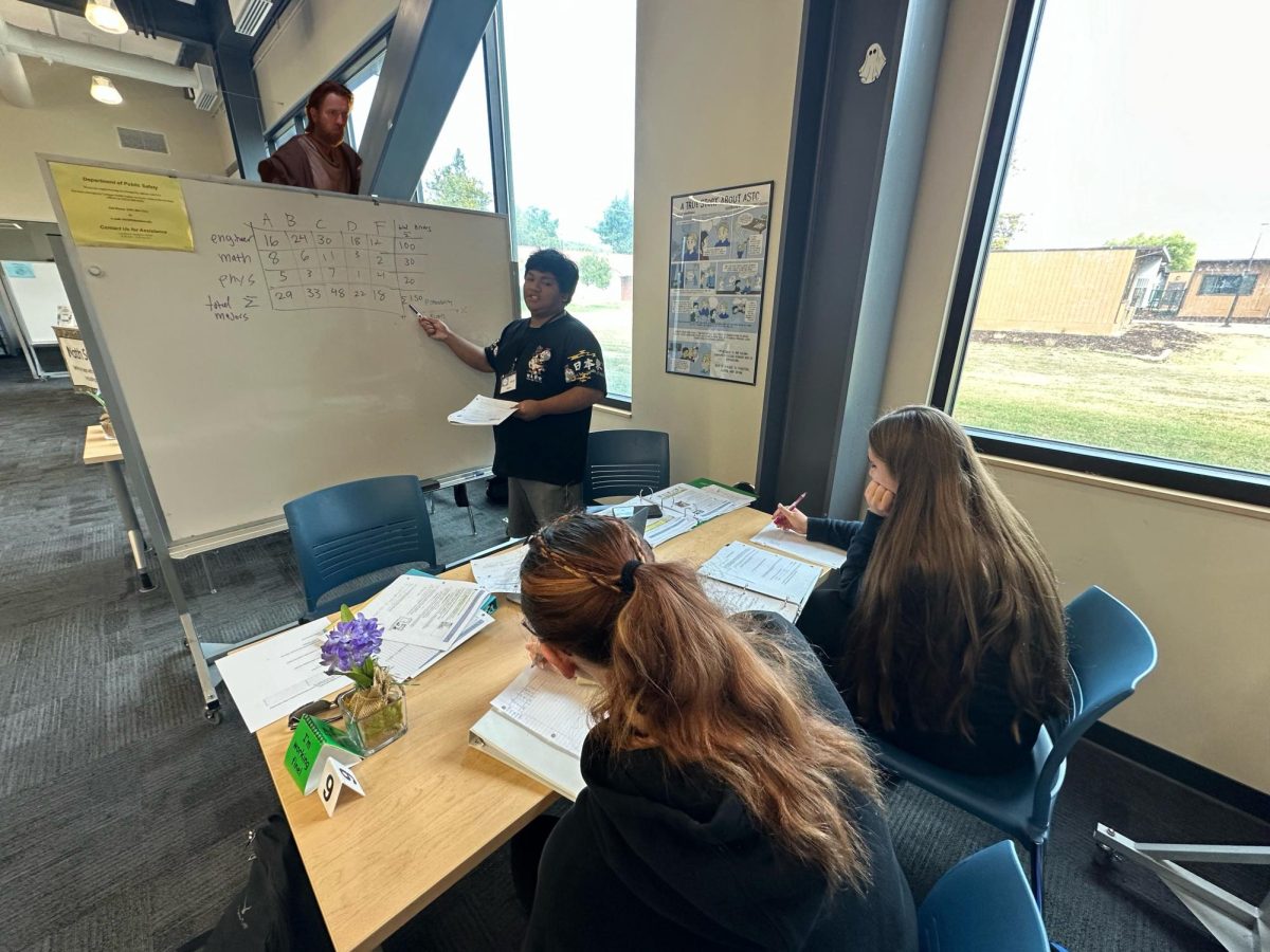 Tutor Jedi Goliat instructing two students under supervision (edited by Blair Provencal)