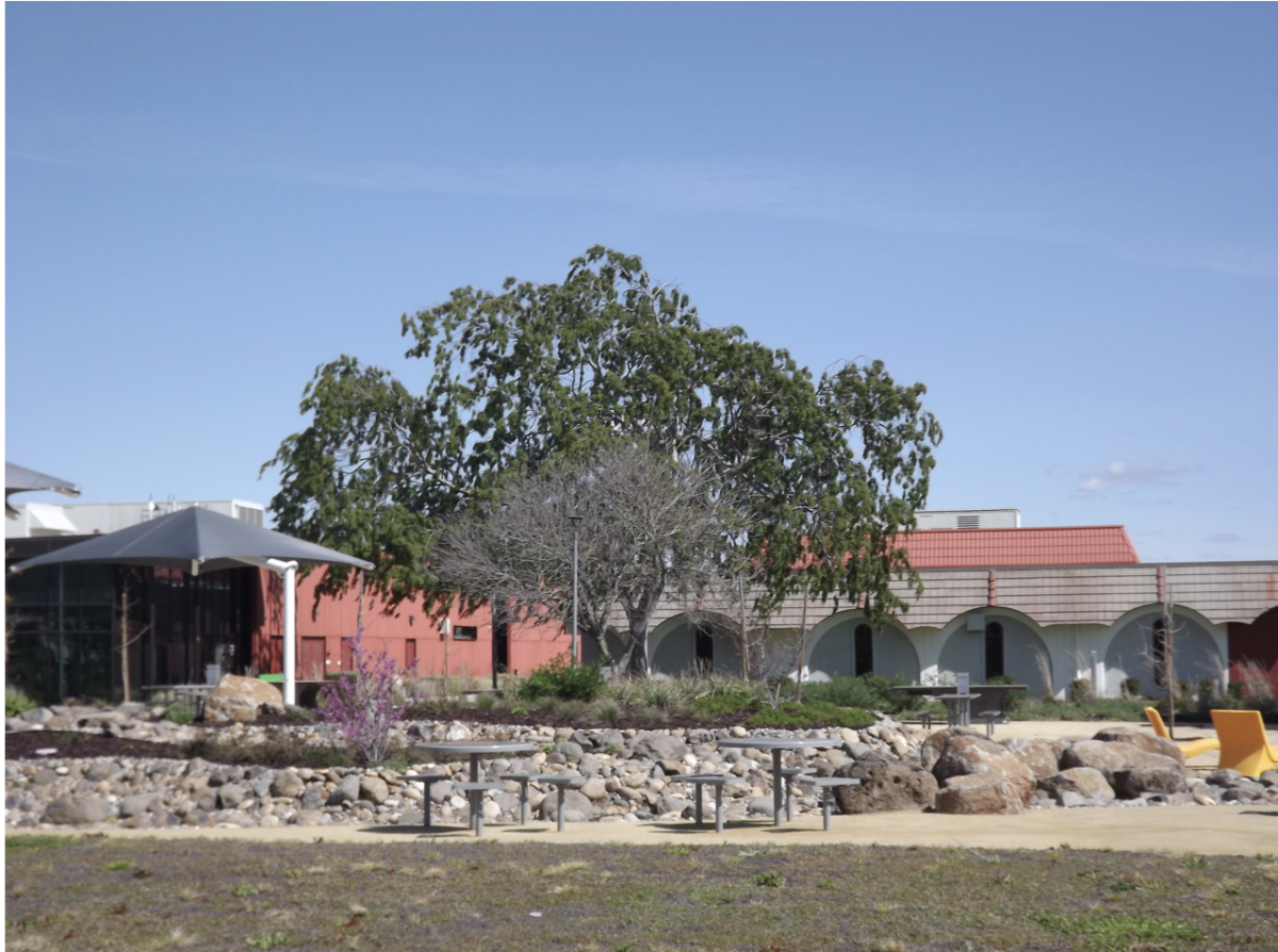 The Solano Community College campus quad at the Fairfield campus.