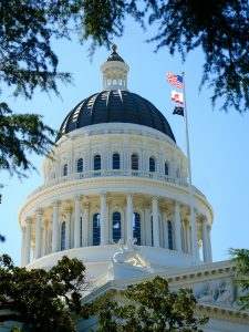 The California State Capitol in Sacramento, California.