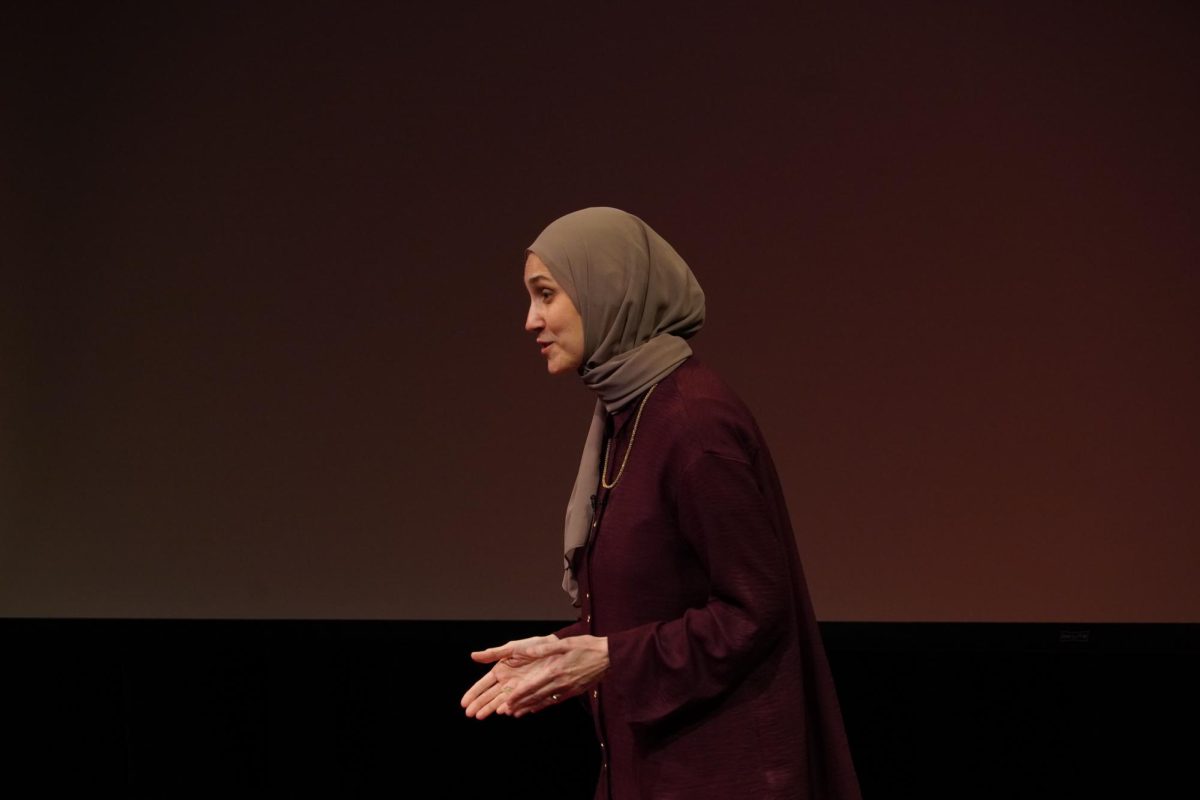 Rania Jaghlit delivers her talk "A Word From a Former Conformer: Reclaiming Your Voice Between Expectation and Truth," Friday, March 13, 2026.