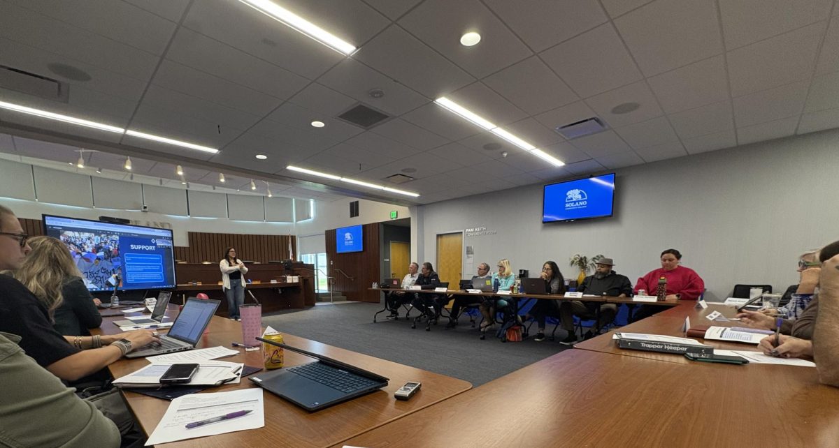 The Academic Senate taking notes on a Bystander Training on April 27, 2026