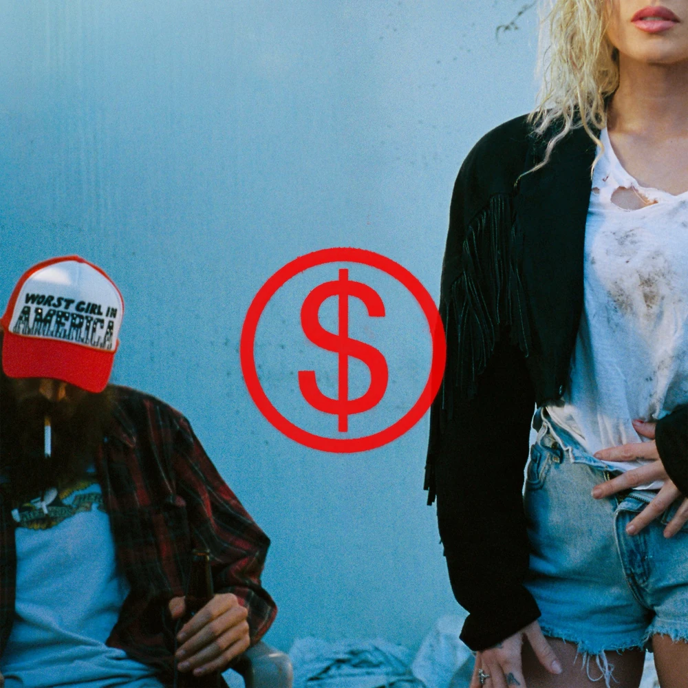 Album cover for WOR$T GIRL IN AMERICA. All rights to Records, a venture label of Columbia Records, and Slayyyter.